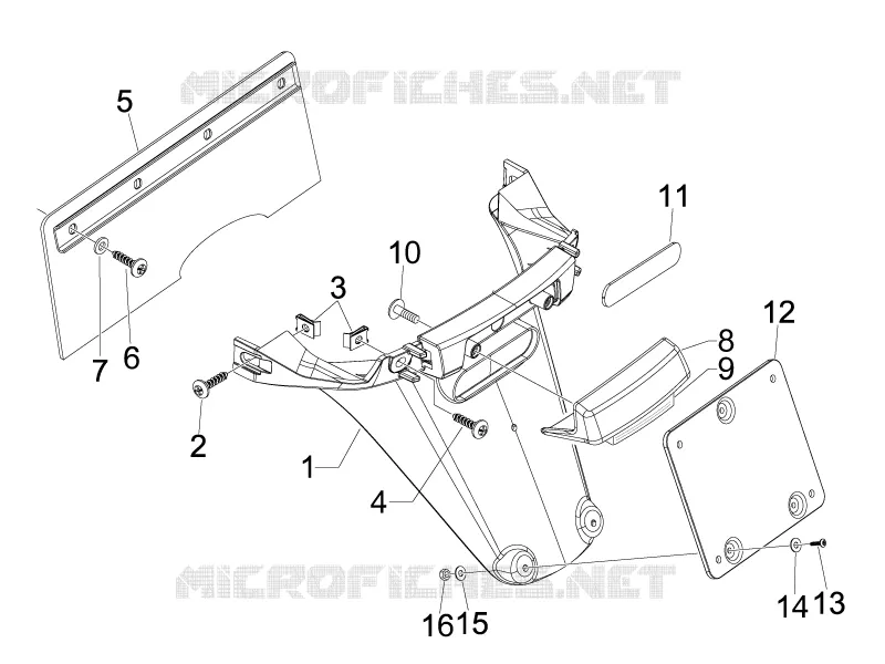 Rear cover - Splash guard