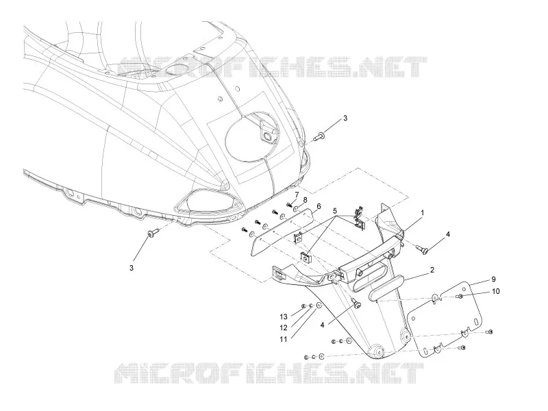 Rear cover - Splash guard
