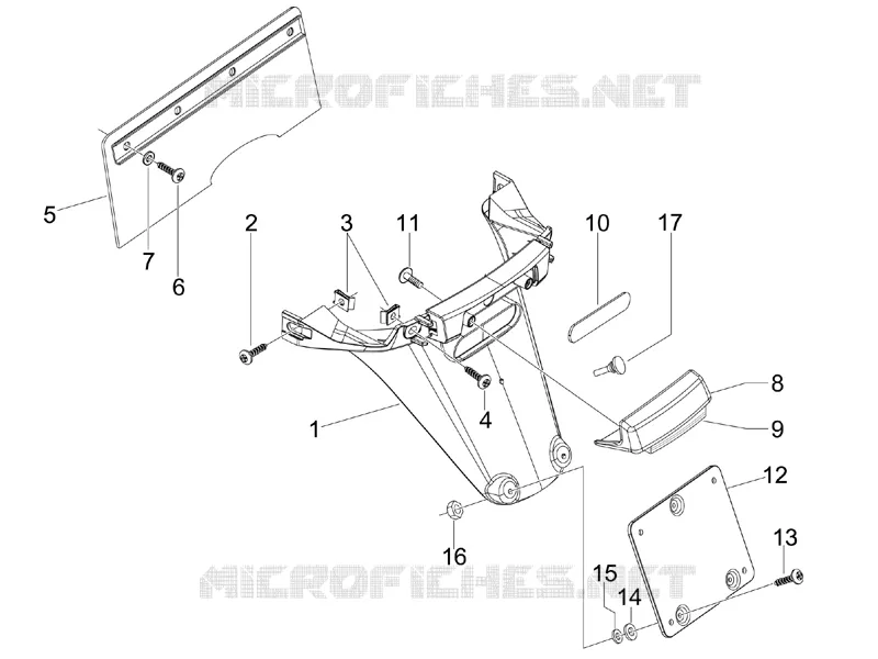 Rear cover - Splash guard