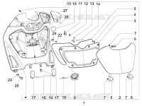 Front glove-box - Knee-guard panel