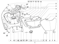 Front glove-box - Knee-guard panel