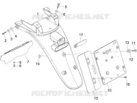 Rear cover - Splash guard