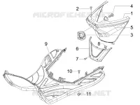 Central cover - Footrests