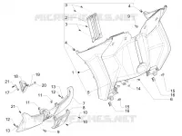 Front glove-box - Knee-guard panel