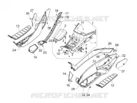 Central cover - Footrests