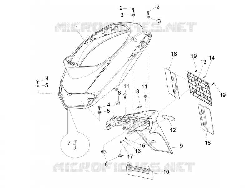 Rear cover - Splash guard
