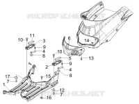 Central cover - Footrests