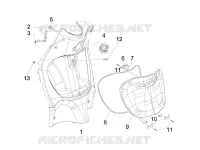 Front glove-box - Knee-guard panel