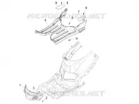 Central cover - Footrests