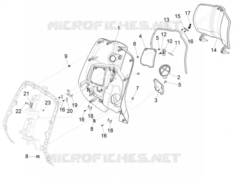 Front glove-box - Knee-guard panel