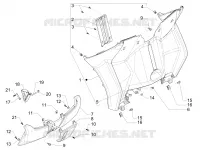 Front glove-box - Knee-guard panel