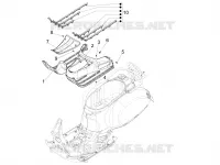 CENTRAL COVER - FOOTRESTS
