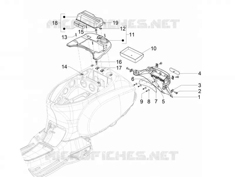 Rear cover - Splash guard