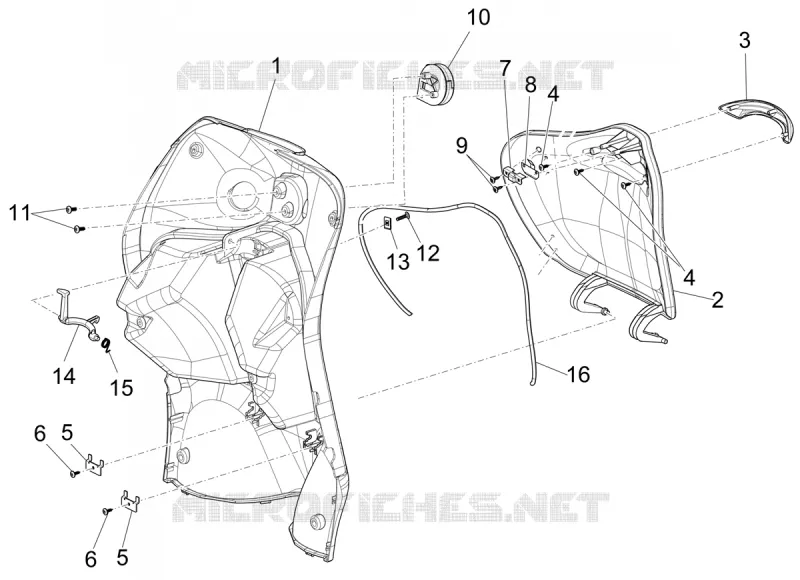 Front glove-box - Knee-guard panel