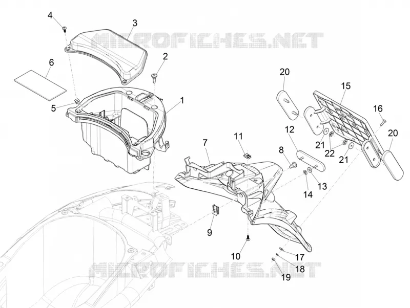 Rear cover - Splash guard