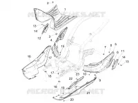 CENTRAL COVER - FOOTRESTS