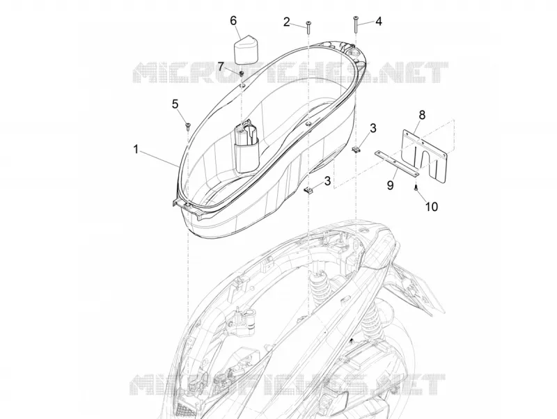 Helmet huosing - Undersaddle