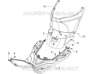 CENTRAL COVER - FOOTRESTS