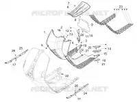 CENTRAL COVER - FOOTRESTS