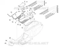 CENTRAL COVER - FOOTRESTS