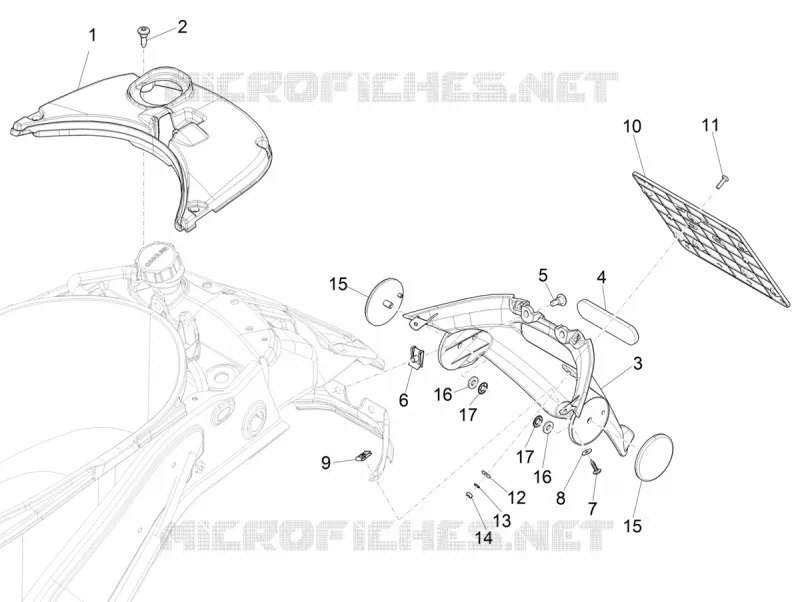 Rear cover - Splash guard