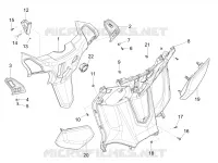 Front glove-box - Knee-guard panel