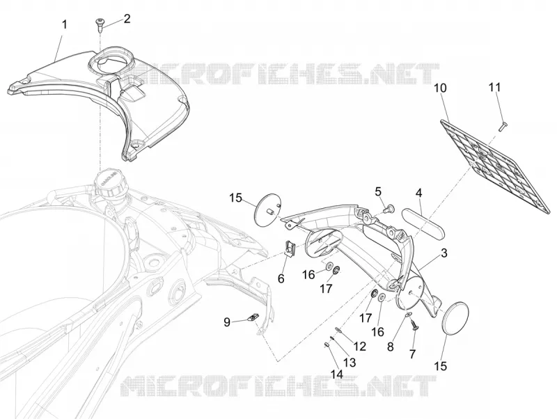 Rear cover - Splash guard