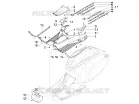 CENTRAL COVER - FOOTRESTS