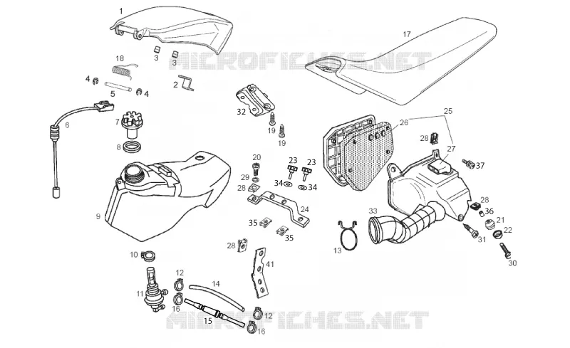 Tank - Air box - Saddle