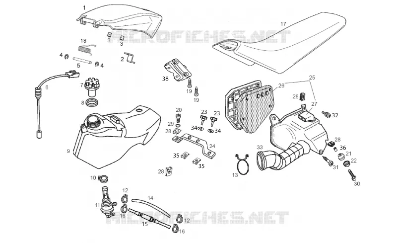 Tank - Air box - Saddle
