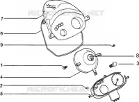 Headlamp-fairing-meter combination