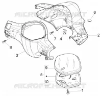 Speedometers Kms. - handlebars cover