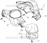 Speedometers kms.-handlebar cover