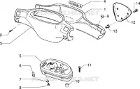 Speedometers kms.-Handlebar covers