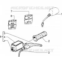 Handlebars component parts (Vehicle with rear hub brake)
