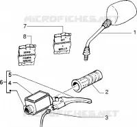 Handlebars component parts (Vehicle with rear hub brake)