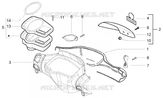 Speedometers Kms. - handlebar covers