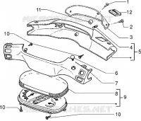 Speedometers kms.-Handlebar covers