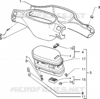 Speedometers kms.-Handlebar covers