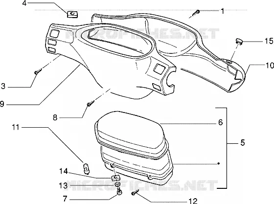 Speedometers kms.-Handlebar covers