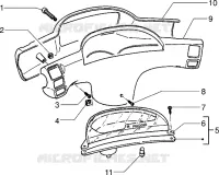 Speedometers kms.-Handlebar covers