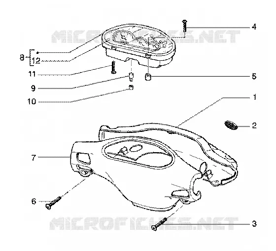 Speedometers kms.-handlebar covers