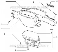 Speedometers kms.-Handlebar covers