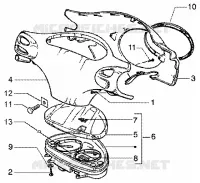 Speedometers kms.-handlebar covers
