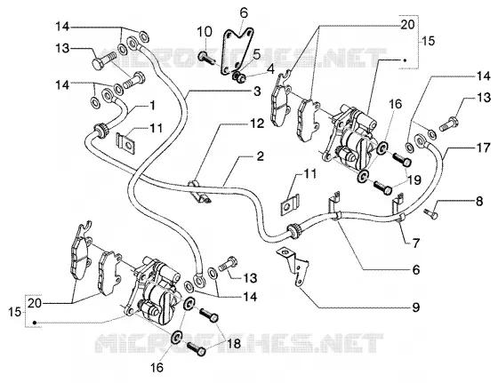 Brake calipers - brake pipes