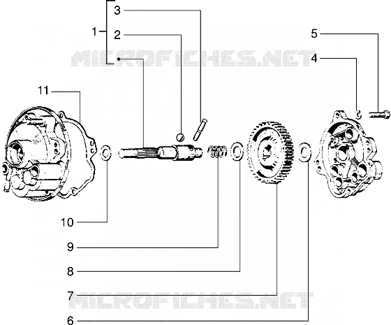 Components parts of rear hub