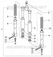 Front wheel suspension