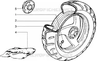 Rear wheel (Vehicle with rear drum brake)