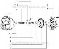 Components parts of rear hub