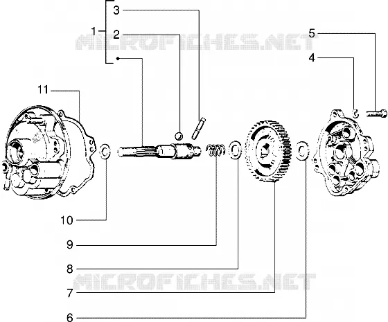 Components parts of rear hub